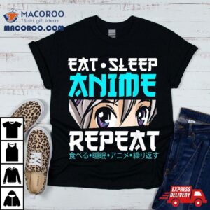 Eat Sleep Anime Repeat Cute Japanese Sushi Gift Shirt