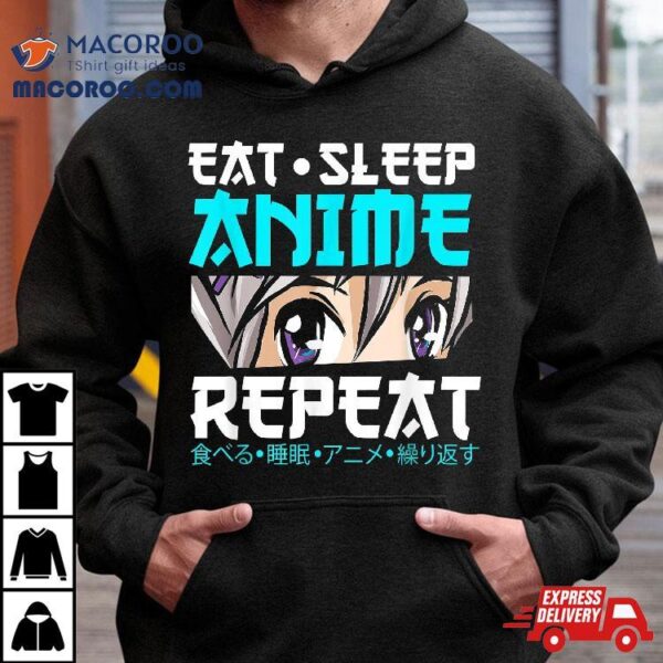 Eat Sleep Anime Repeat Cute Japanese Sushi Gift Shirt