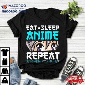 Eat Sleep Anime Repeat Cute Japanese Sushi Gif Tshirt