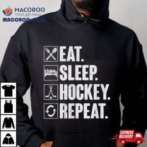 Eat Sleep Hockey Repeat Player Gif Tshirt