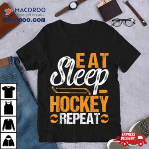 Eat Sleep Hockey Repeat Sport Themed Youth Christmas Shirt