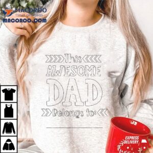 Father’s Day Coloring Craft Gift For Dad From Kids Awesome Shirt