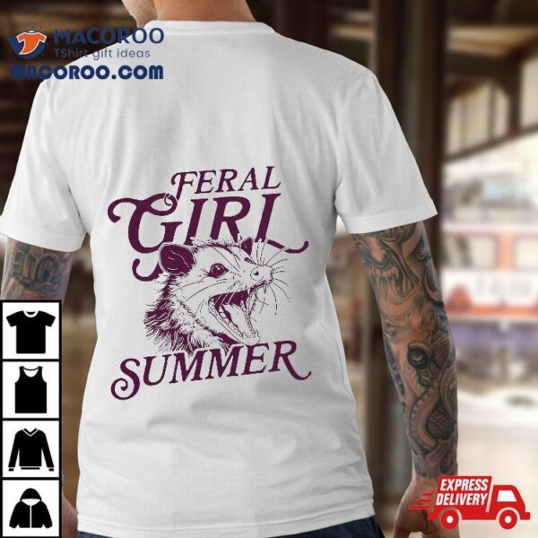 Feral Girl Summer Opossum Vintage Shirt