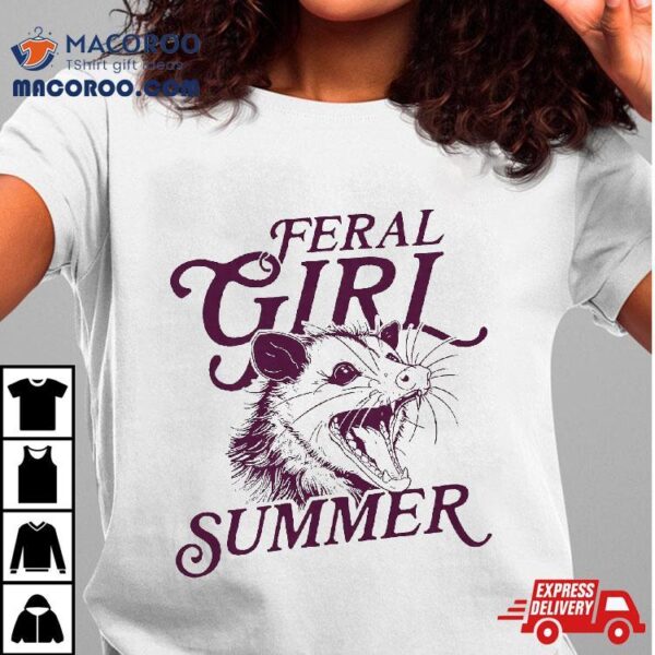 Feral Girl Summer Opossum Vintage Shirt