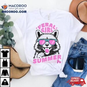 Feral Girl Summer Raccoon Vintage Shirt