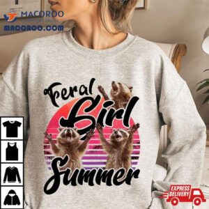 Feral Girl Summer Vintage Raccoon Tshirt