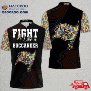 Fight Like A Tampa Bay Buccaneers Autism Support Polo Shirt