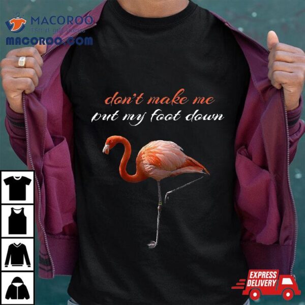 Flamingo Don’t Make Me Put My Foot Down Summer Shirt