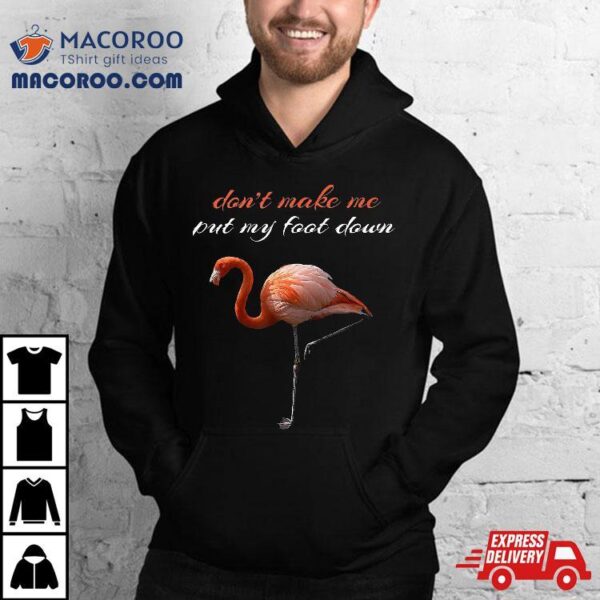 Flamingo Don’t Make Me Put My Foot Down Summer Shirt