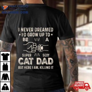 Funny Cat Dad Novelty For Father S Day Tshirt