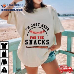 Funny Fantasy Baseball League I’m Just Here For The Snacks Shirt