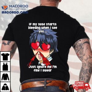 Funny Nose Bleed Anime Perv Simp Otaku Manga Humor Tshirt