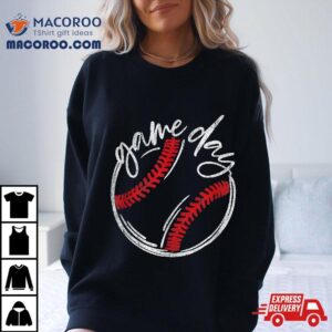 Game Day Baseball Funny Lovers Softball Life Mom Tshirt