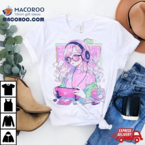 Gamer Girl Funny Pastel Japan Anime Streamer Japanese Tshirt