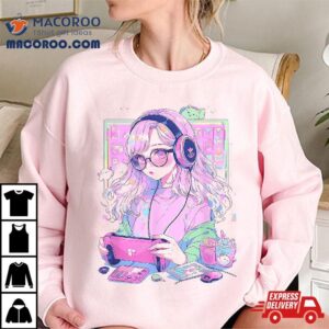 Gamer Girl Funny Pastel Japan Anime Streamer Japanese Tshirt