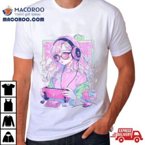 Gamer Girl Funny Pastel Japan Anime Streamer Japanese Tshirt