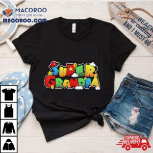 Gamer Super Grandpa Funny Gifts For Shirt