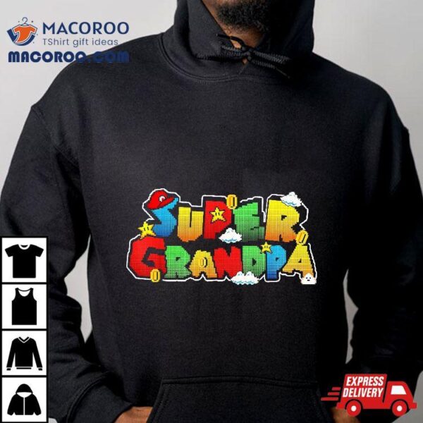 Gamer Super Grandpa Funny Gifts For Shirt