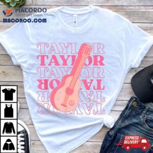 Girl Retro Taylor First Name Personalized Groovy Birthday Shirt