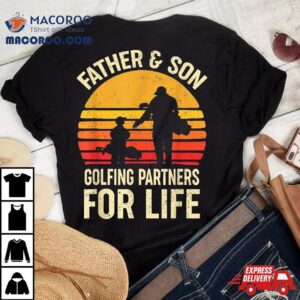 Golf Golfing Father Son Matching Dad Tshirt