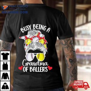 Grandma Of Ballers Softball Baseball Tshirt