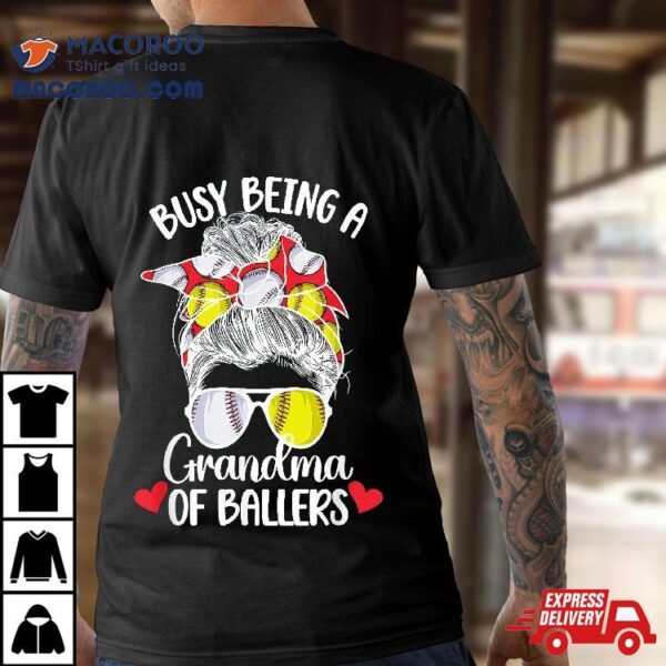 Grandma Of Ballers Softball Baseball Shirt