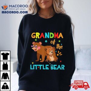 Grandma Of Little Bear Birthday Family Shirts Matching Shirt