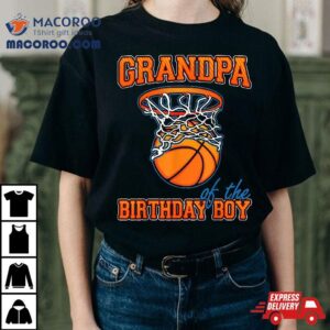 Grandpa Of The Birthday Boy Basketball Family Party Tshirt