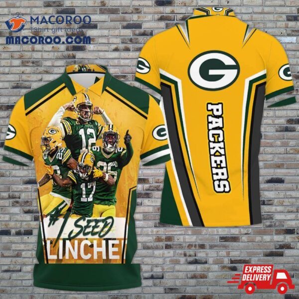 Green Bay Packers 1 Seed Nfc North Division Champions Super Bowl 2021 3D Polo Shirt Jersey