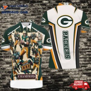 Green Bay Packers 2021 Super Bowl Xxxi Champions Nfc North Division 3D Polo Shirt