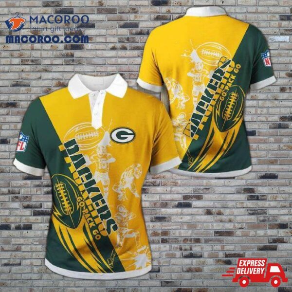 Green Bay Packers Casual 3D Polo Shirt