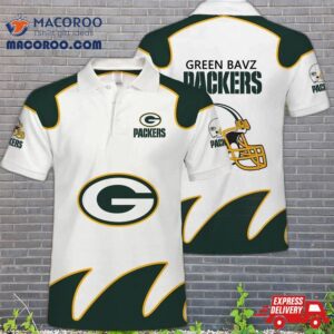 Green Bay Packers Polo Shirts White Gifts For Fans