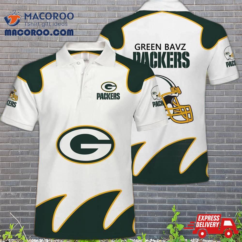 Green Bay Packers Polo Shirts White Gifts For Fans Green Bay Packers Polo Shirts White Gifts For Fans