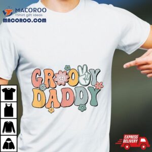 Groovy Daddy Retro Dad Matching Family 1st Birthday Party Shirt