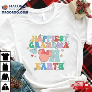 Happiest Grandma On Earth Groovy Mom Shirt