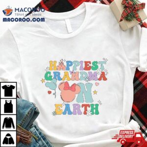 Happiest Grandma On Earth Groovy Mom Shirt