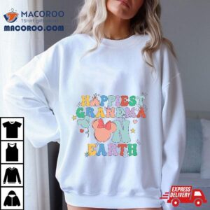 Happiest Grandma On Earth Groovy Mom Tshirt