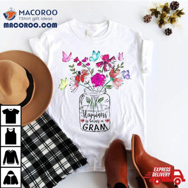 Happiness Is Being Gram Life Flower Art Mother’s Day Shirt