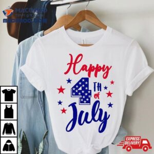 Happy 4th Of July Patriotic American Us Flag Kids Shirt