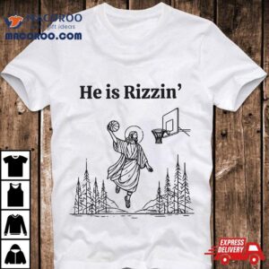 He Is Risen Funny Easter Jesus Playing Basketball Christian Shirt