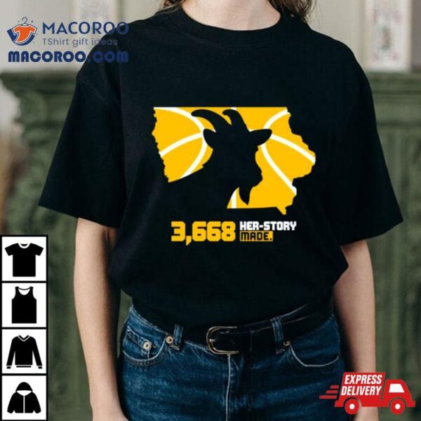 Her Story Made Goat Iowa Womens Basketball Shirt