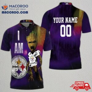 I Am Groot Steelers Pittsburgh 3D Personalized Polo Shirt