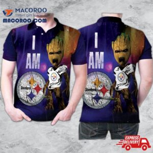 I Am Groot Steelers Pittsburgh Logo 3D Printed Gift For Fan Polo Shirt