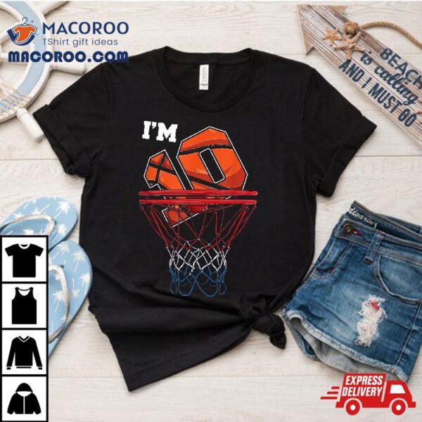 I’m 10 Years Old Basketball Net Ball Game Gift Birthday Shirt