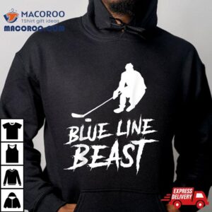 Ice Hockey Blue Line Beast Defense Kids Player Gif Tshirt