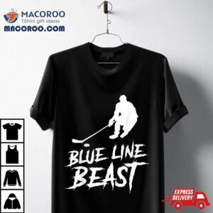 Ice Hockey Blue Line Beast Defense Kids Player Gif Tshirt