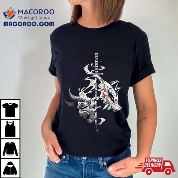 Japanese Anime Kitsune Mask Samurai Oni Monster Katana Shirt