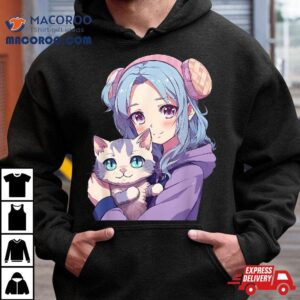 Japanese Kawaii Girl Anime Amp Cats Cute Gifts For Teens Girls Tshirt