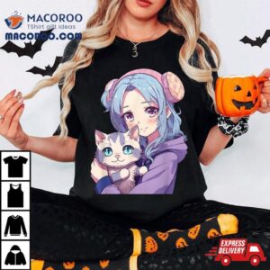 Japanese Kawaii Girl Anime Amp Cats Cute Gifts For Teens Girls Tshirt