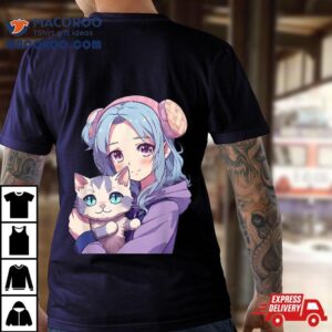 Japanese Kawaii Girl Anime Amp Cats Cute Gifts For Teens Girls Tshirt